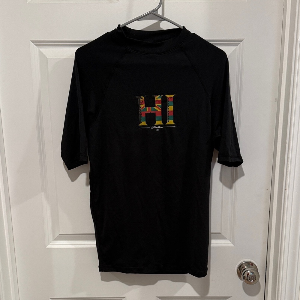Quiksilver Black Tee with Multicolor HI Graphic
